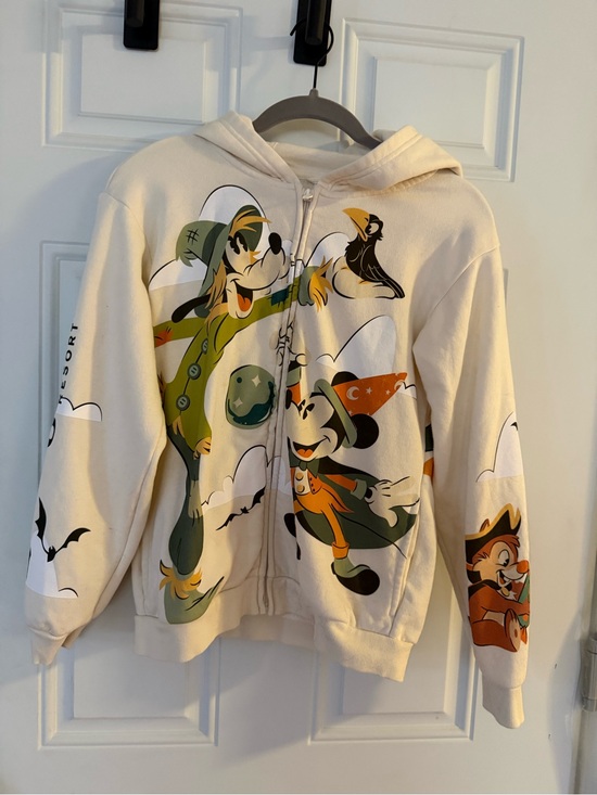 Disney Other - Disneyland Kids Cream Mickey & Friends Halloween Zip-Up Hoodie